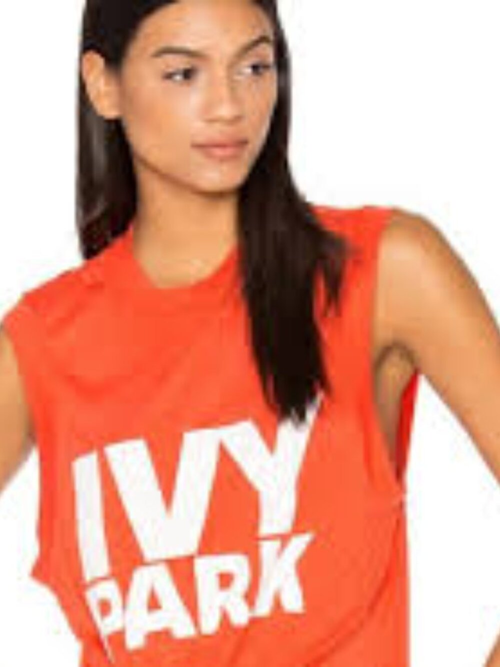 IVY PARK Beyoncé Burnt Orange Sleeveless Logo Muscle Tank Top - Size S EUC